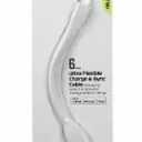 CELLCandy Ultra Flexible 6inch Charge and Sync USB-to-Micro USB Cable - WHITE