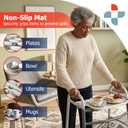 Sammons Preston Standard Walker Tray, Clip-On Surface with Cup Holders, Lightweight Raised-Edge Design for Bariatric Walkers, Stable Dining and Utility Support for Seniors and Mobility Aid Users