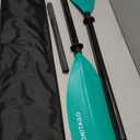 WONITAGO Kayak Paddle Carbon Fiber Shaft and Reinforced Nylon Blade, Adjustable Kayaking Oars, 3 Piece, 210-230 cm/82-90 inches, Teal