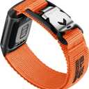 Bandletic Sport Band Compatible with Fitbit Charge 6/5 Bands for Men and Women, Rugged Soft Nylon Wristbands Replacement Straps with Magnetic Fidlock V-Buckle for Fitbit Charge 5/6 Fitness Tracker (Large(7.1"-8.5"), Orange)