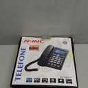 Corded Phone, Desktop Landline Telephone Wired Phone for Home Office Hotel Use, Speakerphone, Caller ID Display, Hands Calling (Black)