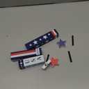 COCHIE 4th of July Decorations Set, Red White Blue Decor, Wooden Patriotic Memorial Day Tiered Tray Decor, Labor Day Decorations, Fourth of July Decoration for Home Office Table (Flag Printed)