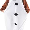 Beauty Shine Unisex Adult Onesie One Piece Pajamas Cosplay Cartoon Costume Halloween Christmas Sleepwear Jumpsuit Homewear (Small, Olaf)