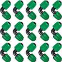 15 Pcs 1/2 Inch Drip Irrigation Elbow Fittings(1/2" ID x 0.640" OD), 90 Degree Drip Lock Barbed Nut Hose Elbow Connectors for 1/2 Drip Irrigation Tubing Connection Parts for Garden Watering System