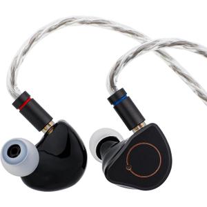Linsoul SIMGOT SuperMix 4 1DD+1BA+1Planar+1PZT Hybrid Drivers Earphones, HiFi in Ear Monitor IEM, Wired Gaming Earbuds with OFC Silver-Plated Cable for Musician Audiophile