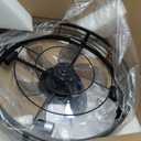 VOLISUN Caged Ceiling Fan with Light and Remote,23.6 inch Fandelier Ceiling Fan with Light Flush Mount, Farmhouse Bladeless Ceiling Fans with Lights for Kitchen,Bedroom