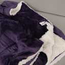 Bedsure GentleSoft Sherpa Fleece Throw Blanket for Couch - Thick and Warm Throw Gifts for Women and Girls, Soft Fuzzy Plush Christmas Blanket for Winter, Purple, 50x60 Inches