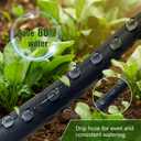 Flat Soaker Hose 100ft, Garden Hose with Heavy Duty Double Layer Design, Drip Irrigation Hose Saves 80% Water, Leak Proof Sprinkler Hose for Garden, Lawn, Vegetable plot (50ft x 2)