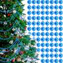 Briwooody 2 Pcs 18ft Christmas Bead Garland 1/2" in Diameter Hanging Christmas Tree Bead Chain DIY Craft String Pearls for Xmas Tree Ornaments, Holiday Party Decor(Royal Blue)