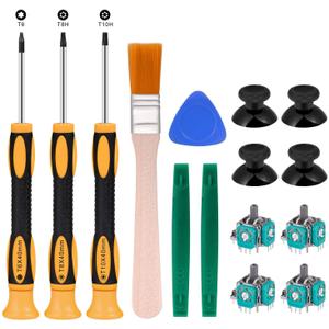 3 x Xbox One Controller Joystick Replacement,RGEEK 4PCS Xbox one Joysticks Replacement Parts with T6 T8 T10 Repair Screwdriver Kit for Xbox One Controller