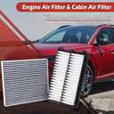 28113-L1000 Engine Air Filter and 97133-L0000 Cabin Air Filter kit Compatible with 2022-2025 Hyundai Tucson 2021-2025 Santa Fe 2020-2025 Sonata 2021-2025 Kia K5 Sorento Not For Hybrid