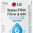 LG LT1000P2 6-Month / 200 Gallon Refrigerator Replacement Water Filter, Reduces Chlorine, 2 Count (Pack of 1), White.