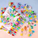 CZWZ 50Pcs Mini Multicolor Pens in One 4-in-1 Cute Pens Bulk for Kids, Ballpoint Pen for Birthdays and Children's Parties, Fun Pen Gifts Assorted Ink Kawaii Pen