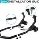 Motorcycle Front Wheel Paddock Stand, Black Color, 500Lbs Capacity, with V Shaped Support, Easy to Lift and Install for Motorcycles, Yamaha, Suzuki, Ducati, Honda, BMW, etc