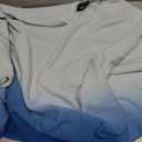 NAADAM Women's Soft Cashmere Ombre Poncho Sweater (Blue, 2XL/3XL)