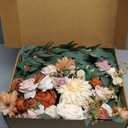 Ling's moment Fall Artificial Wedding Arch Flowers Kit Pack of 4, 2pcs Hanging Flower Arrangement 2pcs Drapes Ceremony Rose Arbor Backdrop Brunt Orange Terracotta Floral Party Autumn Outdoor Decor