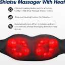 UFFAE Shiatsu Neck and Back Massager with Heat, Electric Deep Tissue Kneading Neck and Shoulder Massage, Best Gifts for Women Men Mom Dad Mothers Fathers Day Birthday Gift, Black Grey (NOT Cordless)