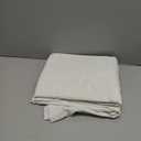 H.VERSAILTEX Tie Up Linen Curtains 63 Inch Length Nature Linen Textured Privacy Curtain Multi Hanging Ways Shade Balloon Window Shade Rod Pocket Casual Curtain - 42x63-2 Panels, Off White