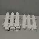 ABOOFAN 10Pcs Plastic Garden Fence Miniature Fairy Picket Fence Edging Border for DIY Fairy Dollhouse Garden Landscape Yard Lawn Plant Figurine Decor (White 20X17.3CM)