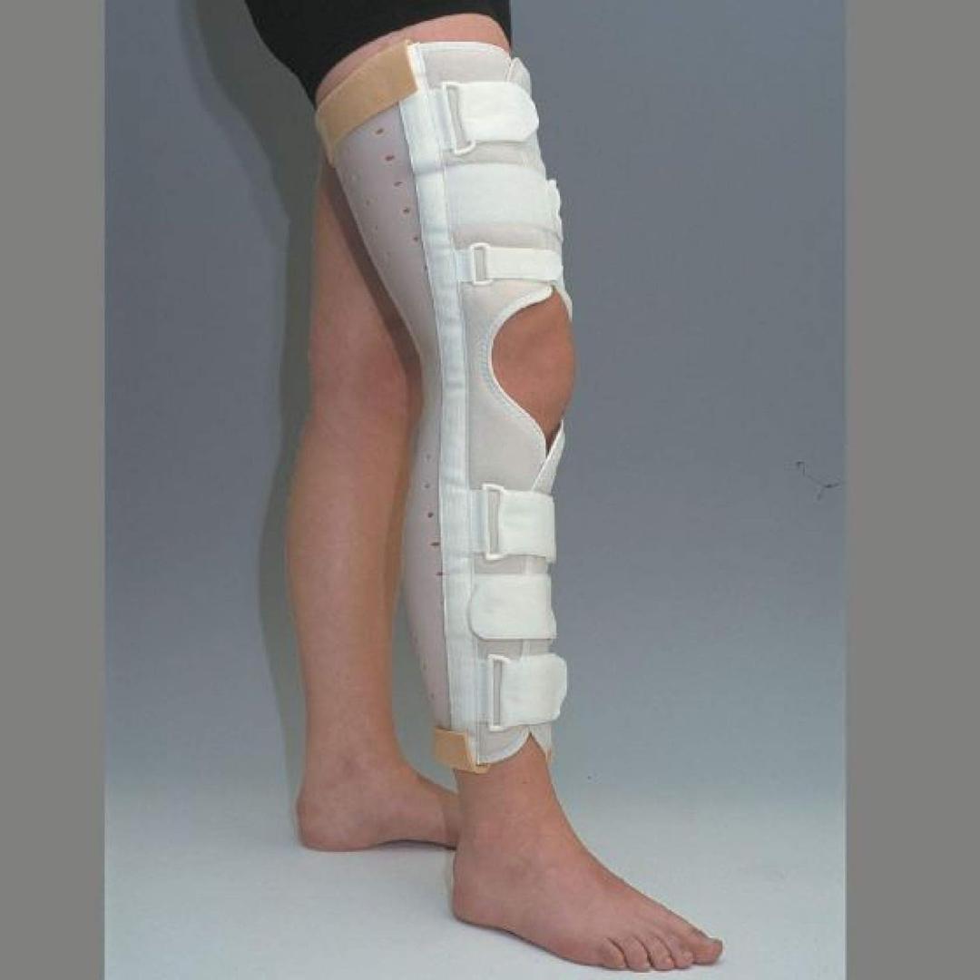 Rolyan AquaForm Knee Immobilizer, Large, Custom Molded Thermoplastic, Helps Reduce Pain & Support Recovery After Surgery, Fracture, or Sprain, Arthritis, Adaptable Knee Flexion, Hook & Loop