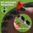 1.5 Inch x 100FT Garden Edging Border, Plastic Edging for Landscaping with 120pcs Spikes