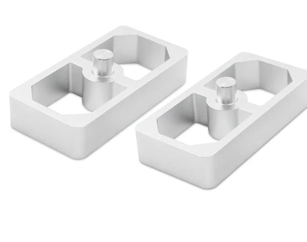 1 Inch Universal Aluminum Leaf Spring Lowering Block Kit Versatile for Ride Height Adjustment(2 Pack)