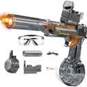 Splasher X Water Gun, Splasher Water Gun, Electric Water Guns with Flash, Automatic Electric Water Guns (Grey)