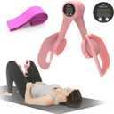Thigh Trainer, 360Adjustable Pelvic Floor Muscle Trainer with LED Display, Inner Thigh Exerciser with 20LB Resistance Band for Women, Home Fitness Equipment for Hip, Leg, Arm