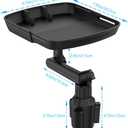 Cup Holder Tray Table, Car Drink Holders Tray, 360 Rotation Adjustable Stretchable Non-Slip Car Tray for Eating, Portable Car Interior Organizer Accessories(Size:6-7.95x6.75inch)