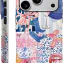 Case Compatible with iPhone 17 Pro,Fall Prevention Hybrid 2-Layer Hard Shell Phone Cover for Girls Boys,Bow Boot Disco Lip Collage