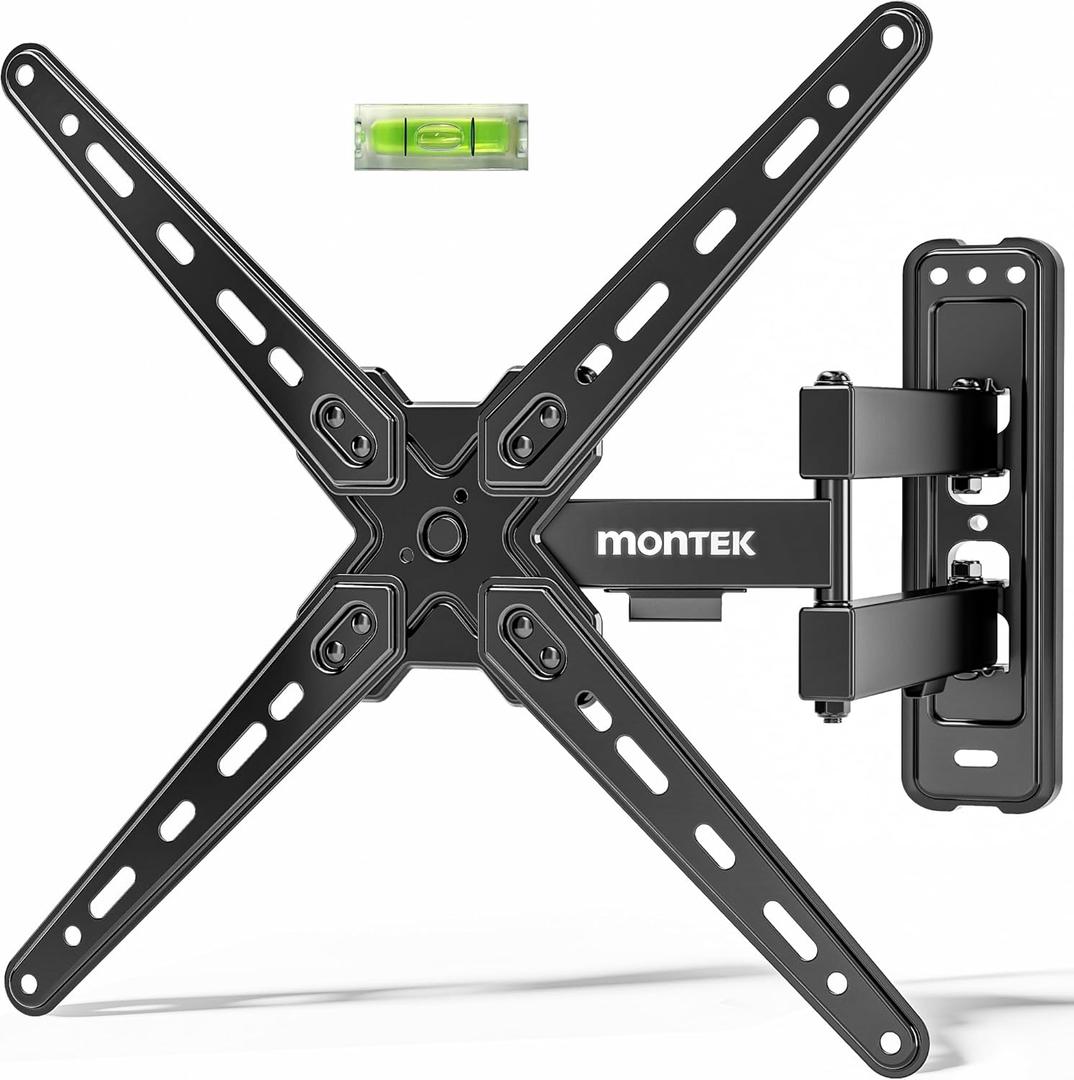 monTEK Full Motion TV Wall Mount Bracket for Most 13-55 Inch LED LCD Flat Screen TVs & Monitors, Swivel Tilt Extension Rotation with Articulating Arms, TV Mount Max VESA 400x400mm, up to 55lbs