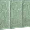 3 Pack Sage Green Hand Towels for Bathroom,100% Cotton Jacquard Boho Decorative Hand Towel Set,Soft Absorbent Quick Dry Guest Towels 14x30 Inch