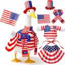 Mastom 4th of July Porch Goose Outfits Set for 17''-26'' Lawn Goose Clothes Patriotic Yard Goose Costume for 250th Anniversary America Independence US Memorial Day Goose Outfit