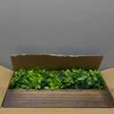 Lyrow 2 Pack Artificial Eucalyptus Plants in Rectangular Rustic Wooden Planter Box Faux Potted Herb Plant Greenery Centerpiece for Cabinet Windowsill Table Shelf Wedding Farmhouse Decor (Brown, 16 '')