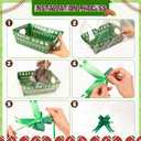 OSNIE 24 Sets Football Baskets for Gifts Empty with Cellophane Basket Bags and Ribbons Bows, Cardboard Basket Tray for Football Season Birthday Packaging, Empty Gift Box Kits to Fill for Party Favors, 19.6*27.5 inches/ 50*70 cm