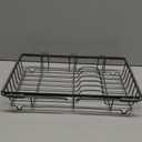 Sakugi Dish Drying Rack in Sink - Expandable Stainless Steel Dish Rack Over the Sink, Kitchen Sink Drain Strainer with Cutlery Holder & Cup Holders, 15.4 x 9.8 x 3.0 Inch, Silver