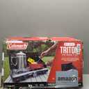 Coleman Triton+ 2-Burner Propane Camping Stove with InstaStart Ignition, Portable Camping Cooktop with 2 Adjustable Burners & Wind Guards, 22,000 BTUs of Power for Camping, Tailgating, Grilling