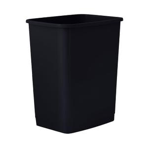 Superio 1.25 Gallon Mini Trash Can  Small Plastic Bathroom, Office, Dorm Unlidded Waste Bin Only for Desktop, Vanity, Under Sink, Cabinet, Countertop, Slim Diaper Pail (Black)