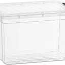 Superio Clear Storage Box with Lid, 49 Quart Plastic Container Bins for Organizing, Stackable Crates, BPA Free, Non Toxic, Odor Free, Organizers for Home, Office, School, and Dorm