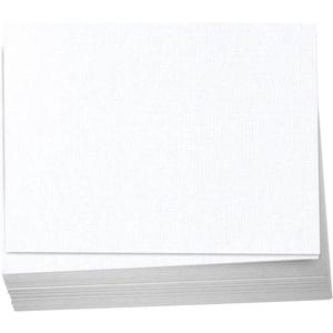 Hamilco 5x7 White Linen Cardstock Paper Blank Index Cards Flat Card Stock Heavyweight 100lb Cover 100 Pack