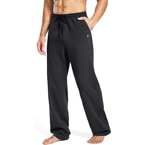 Pudolla Men's Tall Sweatpants Long Inseam Cotton Yoga Pants Athletic Lounge Casual Pants for Men with Pockets,  34" Inseam, X-Large, Black