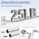 Hei!Dear 2 Pack Blackout Curtain Rod for Windows 28 to 48 inch (2.33-4Ft), Wrap Around Room Darkening Curtain Rods, 5/8" Samll Adjustable Modern Decorative Window rod,Silver
