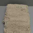 Smiry Luxury Chenille Bathroom Rugs 30x20, Extra Soft and Absorbent Shaggy Bath Mat, Machine Washable, Non-Slip Plush Carpet Runner for Tub, Shower, and Floor, Home Decor Accessories, Sand