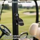 Magnetic Golf Holder Clip  Aluminum Alloy Ring Stand Clip for Golf Carts | Holds 30-70 Ring Gauges | Ideal Gifts for Golfers (Gloss Black)