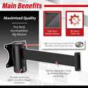DuraSteel Wall Mount Crowd Control Retractable Belt Barrier - 9.2 Ft Black Retractables Barrier Belt, Crowd Control Barriers Do Not Enter Line Dividers for Crowds NOT Stanchions with Retractable Belts