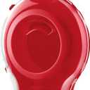 Sterilite Clear Lid Stackable Nesting Storage Christmas Holiday Wreath Box with Handle, Feet, and Latches for Up to 24 inch Wreaths, Red (1 Pack)