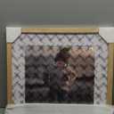 KINLINK 16x16 Picture Frame, Natural Square Solid Wood Frames for Pictures 12x12 with Mat or 16x16 without Mat, Wall Display Photo Frames Natural Wood 4 Pack