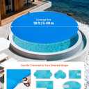 VEVOR Solar Pool Cover, 18 ft Round Pool Bubble Cover, 16 Mil Pools Solar Blanket with Bubble & PE Material, Daytime Heat Absorption, Nighttime Heat Retention, Heat Retaining Solars Covers, Blue