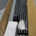 Coonoble 5' x 24' Gray Outdoor Privacy Screen Freestanding 240 GSM Privacy Fence Panels for Outside, Pool Fences with Poles, Backyard Temporary Fencing, Privacy Wall Ground Pole Fence