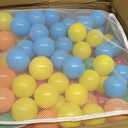 Amazon Basics BPA Free Ball Pit Balls with Storage Bag, Crush-Proof Plastic for Toddlers Kids 12+ Months Play, Phthalate Free, 6 Bright Colors, Pack of 400
